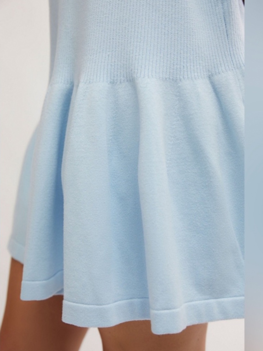 Free People Time On My Side Mini Dress in Ice Water sz XL EUC $148R - Picture 6 of 11